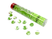 Catseye Green Glass Stones Tube (Qty 40) 5.5"