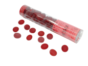 Frosted Red Glass Stones Tube (40) 5.5"