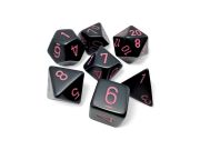 Opaque Black/Pink Polyhedral 7-Die Set