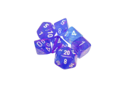 Nebula Aura/white Luminary Polyhedral 7-Dice Set