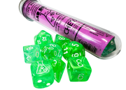 Nebula Gelatinous/White Polyhedral 7-Die Set (with bonus die)