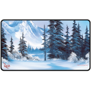 Bob Ross Winter Paradise Black Stitched Playmat