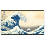 The Great Wave off Kanagawa Black Stitched Playmat