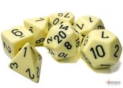 Opaque Pastel Yellow/Black Polyhedral 7-Die Set