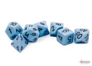 Opaque Pastel Blue/Black Polyhedral 7-Die Set