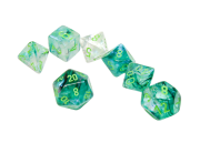 Borealis Kelp/light green Luminary Polyhedral 7-Dice Set