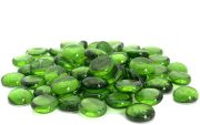 Crystal Light Green Glass Stones in 4" Tube  (Qty 40)