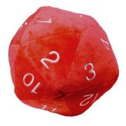 Jumbo D20 Red Plush Dice