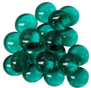 Crystal Teal Glass Stones in 4" Tube (Qty 40)