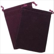 Small Burgundy Suedecloth Dice Bags