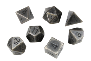 Solid Dark Metal Polyhedral 7-Die Set