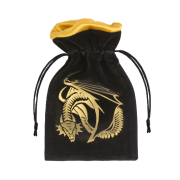 Dragon Dice Bag: Black & Golden Velour