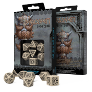 Dwarven Dice Set: Beige & Black