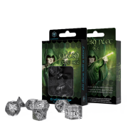 Elvish Dice Set: Translucent & Black