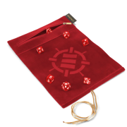 Roll on a Scroll Dice Case & 7-Die Set (Red)