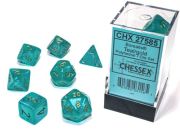 Borealis Luminary Teal/Gold Polyhedral 7-Die Set