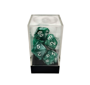 Marble Green/White Polyhedral 7-Die Set