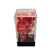 Marble Red/White Polyhedral 7-Die Set