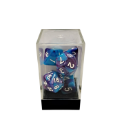 Dual Blue-Purple/White Polyhedral 7-Die Set