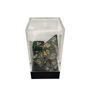 Starry Green-Black/Gold Polyhedral 7-Die Se