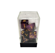 Starry Purple-Black/Gold Polyhedral 7-Die Set