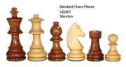 German Knight Standard 3.75" Rosewood Chess Pieces