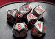 Velvet Black/Red Mini Polyhedral 7-Die Set