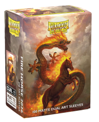 DS Standard Dual Art Fire Horse 2026 Sleeves 100ct
