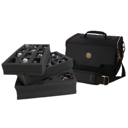 Tabletop Wide Base Miniature Figure Satchel (Black)