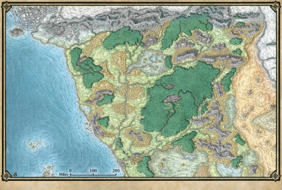 DD5 Savage Frontier Map (31"x21")