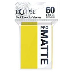 Eclipse Lemon Yellow Small Matte Deck Protector Sleeves 60ct