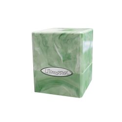 Marble Satin Cube Lime Green/White