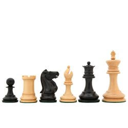 Deluxe Staunton 90mm Ebonised Chess Pieces