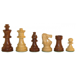 Staunton Chess Pieces French Lardy Knight In Ebonised 95mm