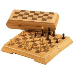 PHILOS MAGNETIC TRAVEL CHESS SET DELUXE FIELD 17MM