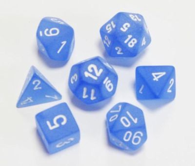 FROSTED BLUE/WHITE 7-DIE SET