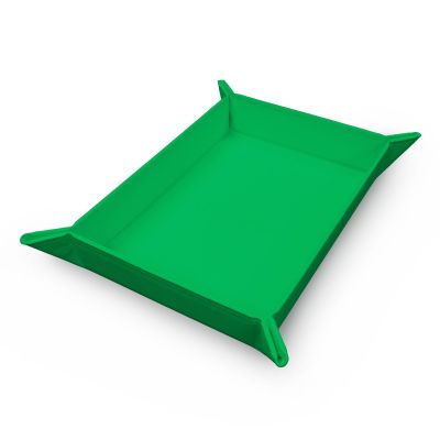 Vivid Magnetic Foldable Dice Tray: Green