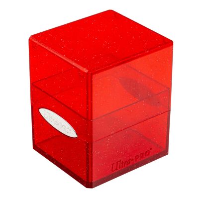 Satin Cube Glitter Red