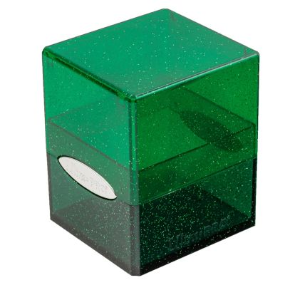 Satin Cube Glitter Green