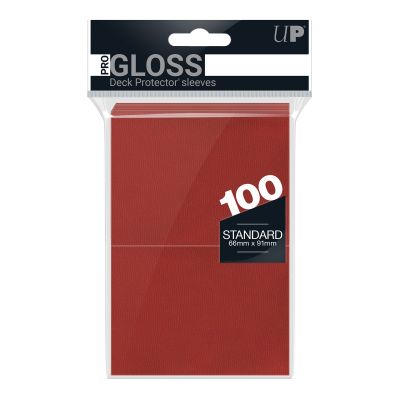 PRO-Gloss Red Standard Deck Protector 100ct