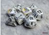 Marble Calcite/Black Polyhedral 7-Die Set (w/ bonus die)