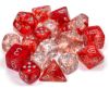Nebula Luminary Red/Silver Polyhedral 7-Die Set
