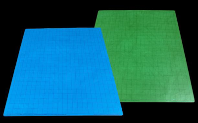 Battlemat Reversive Blue/Green 1" Squares  (23.5" x 26")