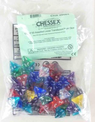 Translucent D4 Loose Polyhedral Dice