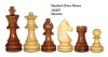 German Knight Standard 3.75\" Ebonised Chess Pieces