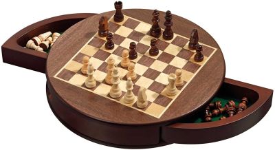 Philos Chess Set Field 25 mm Poplar Wood Case