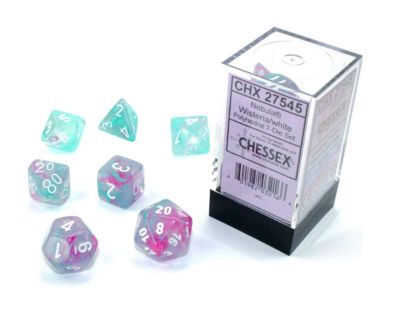 Nebula Wisteria/White Mini Polyhedral 7-Die Set