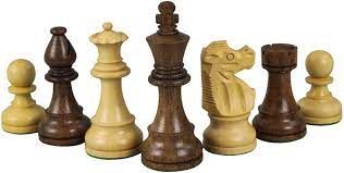 Staunton Chess Pieces French Lardy Knight In Sheesham 95mm