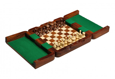 Magnetic 19cmx19cm  Teak Chess Set