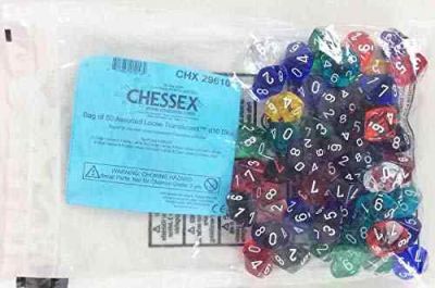 Translucent D10 Loose Polyhedral Dice